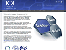 Tablet Screenshot of hexagon-developments.co.uk